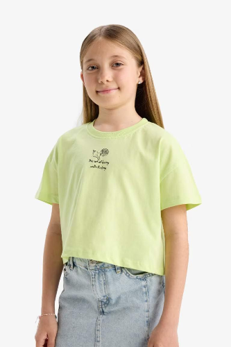 Resim Defacto Kız Çocuk T-shirt E6743A8/GN404