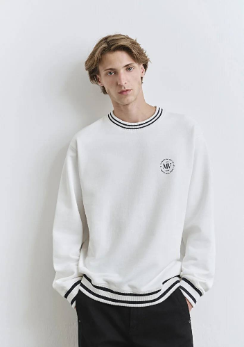 Resim Mavi Bisiklet Yaka Erkek Sweat M0S10378-70057