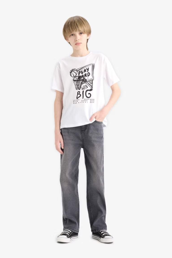 Resim Defacto Erkek Çocuk Kısa Kol T-shirt F0170A8WT34