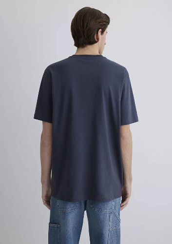 Resim Mavi Loose Erkek  T-shirt M0612660-70726