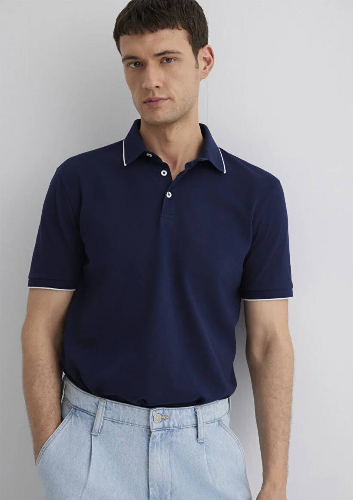Resim Mavi Regular Erkek  T-shirt M0611902-84371