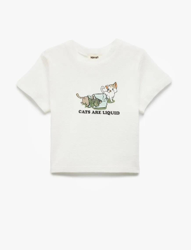 Resim Koton Kız Çocuk T-shirt 5SKG10125AK