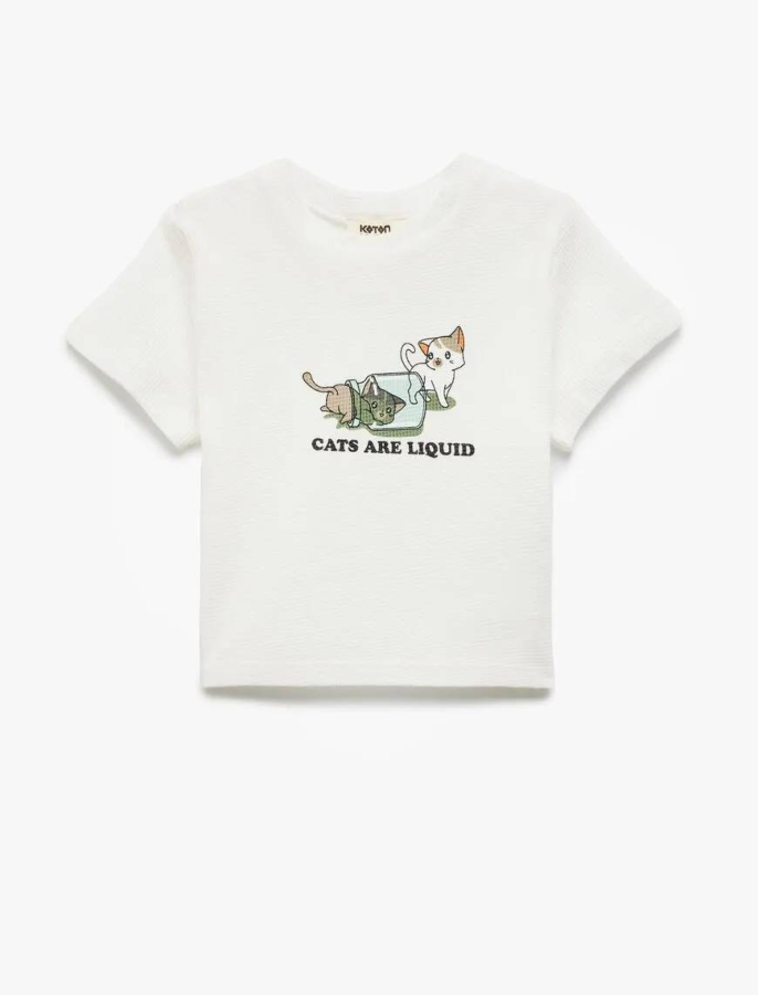 Resim Koton Kız Çocuk T-shirt 5SKG10125AK