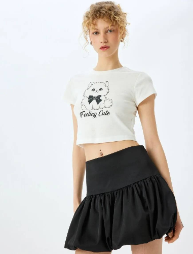 Resim Koton Kadın T-shirt 5SAL10246IK