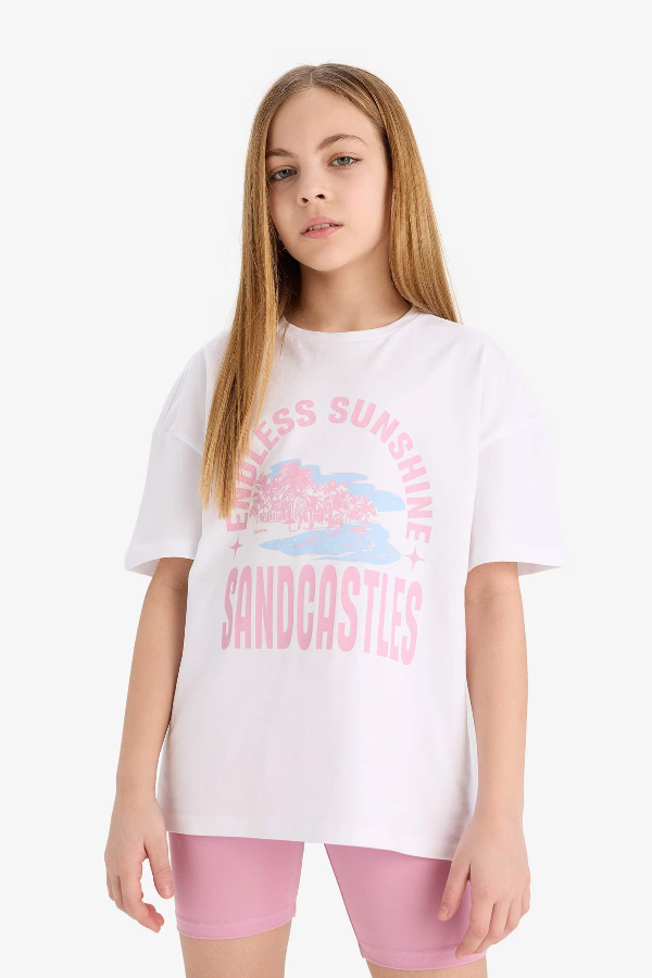 Resim Defacto Kız Çocuk T-shirt Takım E5694A8PN454