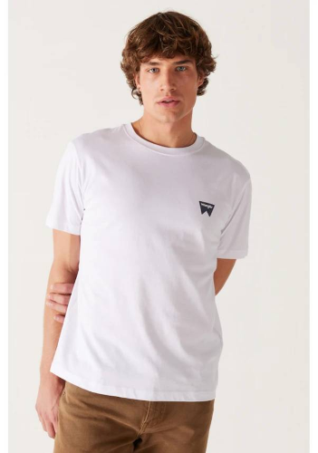 Resim Wrangler Bisiklet Yaka  Erkek T-shirt W70MD3312