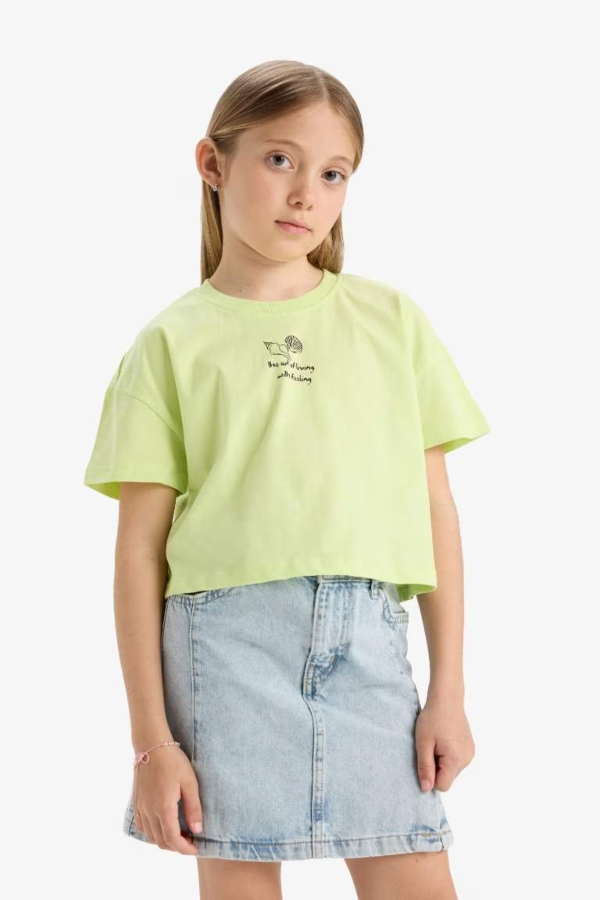 Resim Defacto Kız Çocuk T-shirt E6743A8/GN404