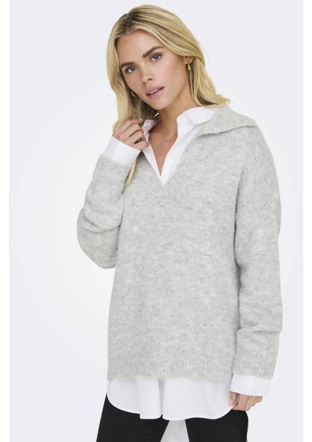 Resim Only Onlmaggıe Lıfe Ls Splıt Neck Cc Knt Kazak 15324310