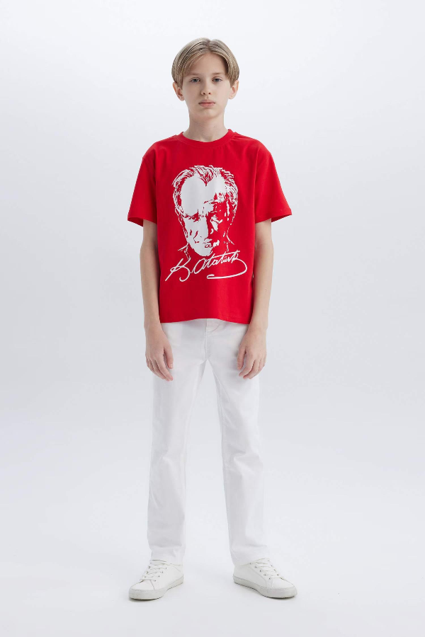 Resim Defacto Erkek Çocuk Kısa Kol T-shirt B6938A8RD282