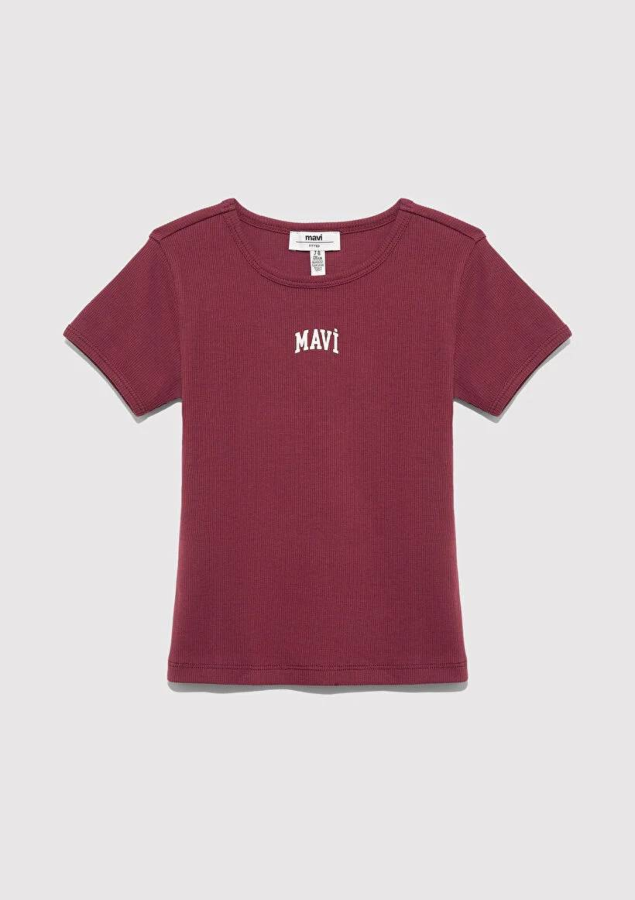 Resim Mavi Baskılı Kız Çocuk T-Shirt M7610350-70393