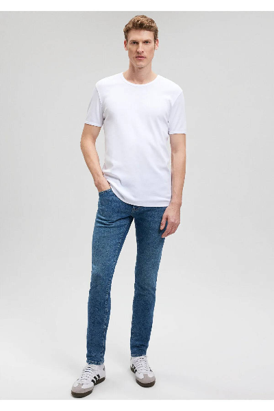 Resim Mavi  Erkek T-Shirt M063747-620