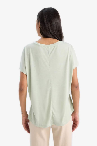 Resim Defacto Kadın T-shirt E5139AX/GN1156
