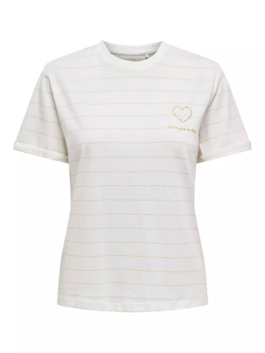 Resim Only Onlvanessa SS Heart To Box Jrs Kadın T-shirt 15346763