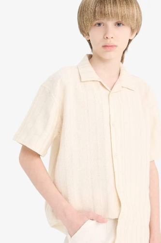 Resim Defacto Erkek Çocuk Kısa Kol Gömlek E5831A8BG33