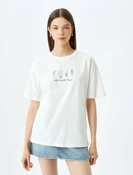 Resim Koton Kadın T-shirt 5SAL10094IK