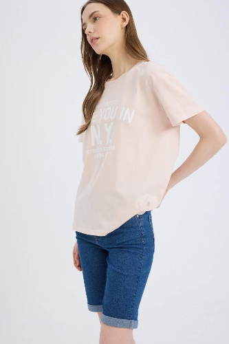 Resim Defacto Kadın T-shirt E0720AX/PN26