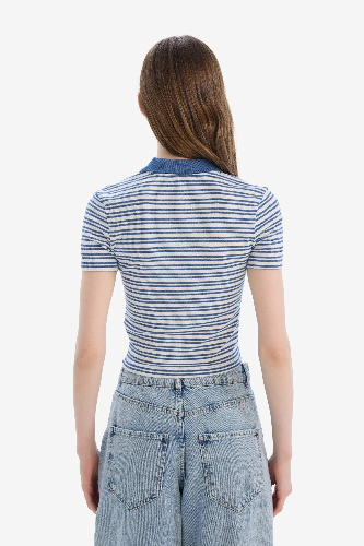 Resim Defacto Kadın Kısa Kol T-shirt E7907AXIN257