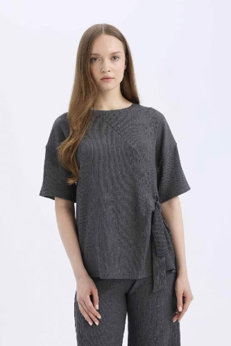 Resim Defacto Kadın Uzun Kol T-shirt D5446AX/AR104