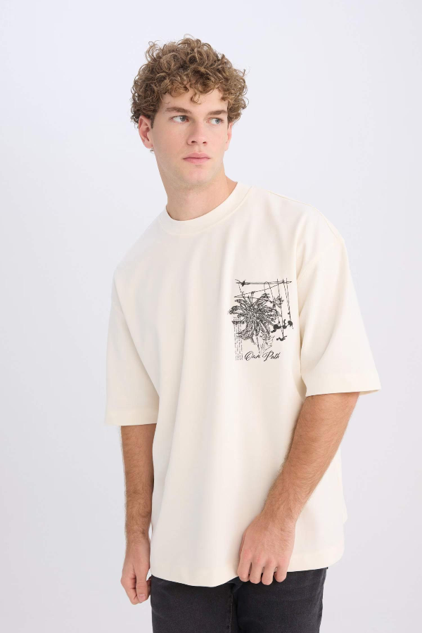 Resim Defacto Erkek  T-shirt C7055AX/ER137
