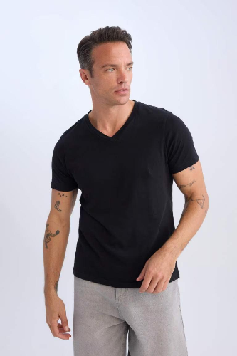 Resim Defacto Erkek  T-shirt D7938AXBK81