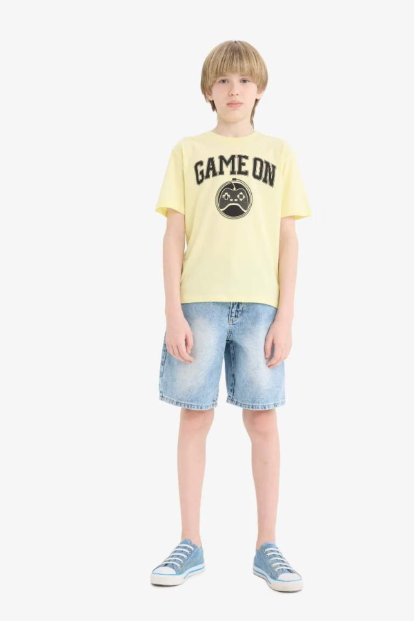 Resim Defacto Erkek Çocuk Kısa Kol T-shirt F0182A8YL75