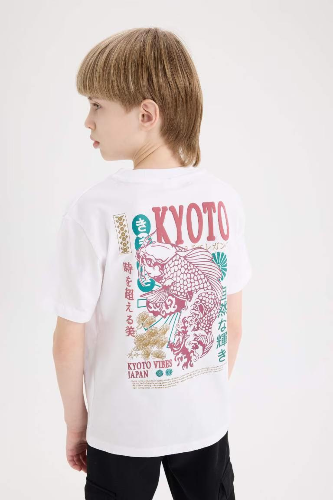 Resim Defacto Erkek Çocuk T-shirt E5081A8WT36