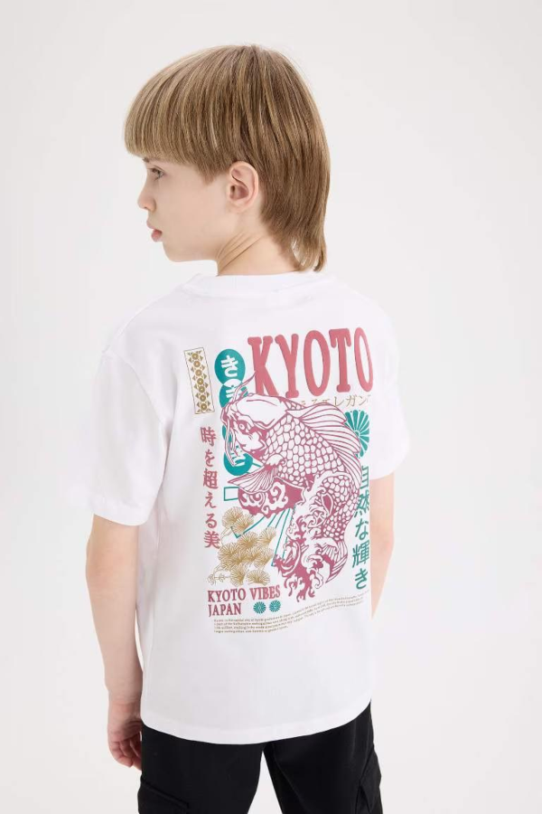 Resim Defacto Erkek Çocuk T-shirt E5081A8WT36
