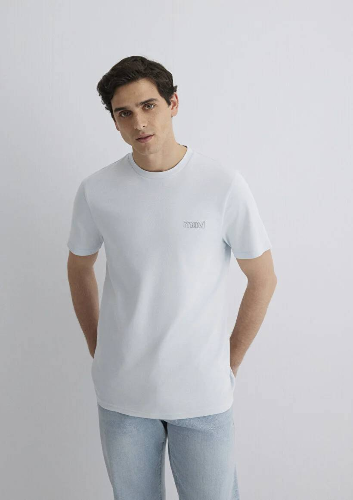 Resim Mavi Slim Erkek  T-shirt M0610360-89288
