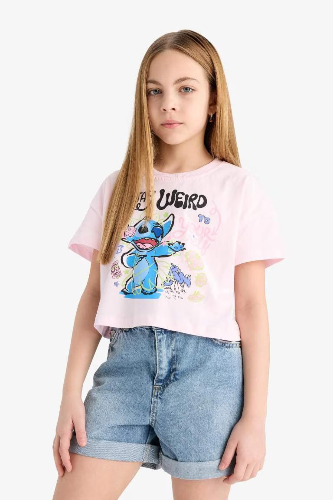 Resim Defacto Kız Çocuk Kısa Kol T-shirt E6507A8PN343