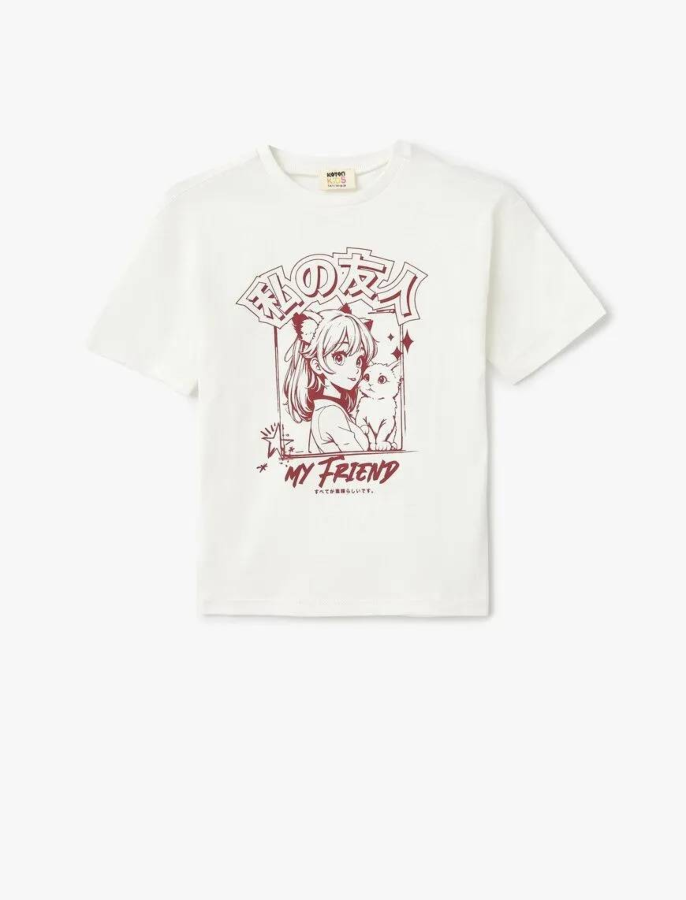 Resim Koton Kız Çocuk T-shirt 5SKG10058AK