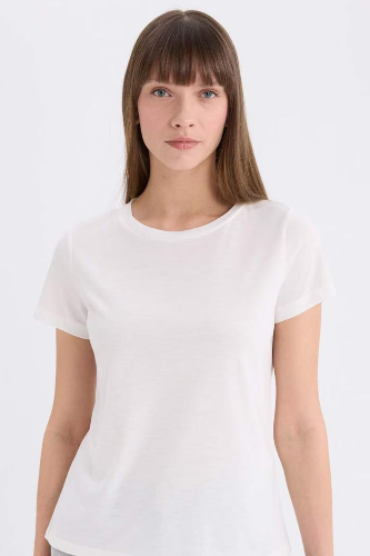 Resim Defacto Kadın Kısa Kol T-shirt W7299AZ/ER105