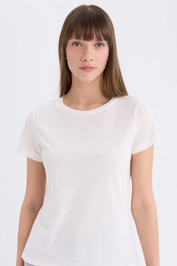 Resim Defacto Kadın Kısa Kol T-shirt W7299AZ/ER105