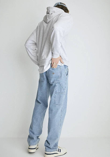 Resim Mavi Loose Erkek  Jean Pantolon M0010069-82794