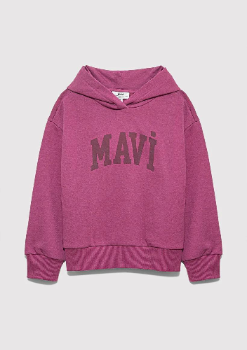 Resim Mavi Logo Baskılı Kız Çocuk Sweat M7S10147-70651