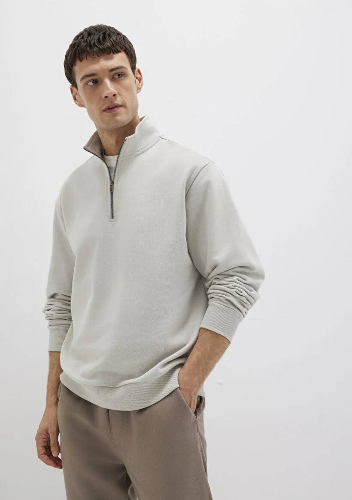 Resim Mavi Half Zip Erkek Sweat M0S10419-70074