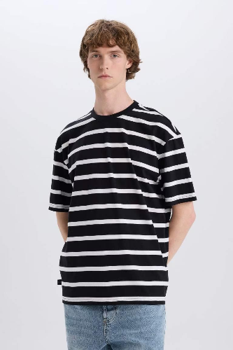 Resim Defacto Erkek  T-shirt E1160AXBK81