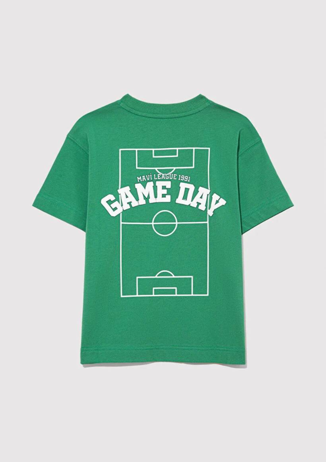 Resim Mavi Game Day Baskılı Erkek Çocuk T-Shirt M6610265-71843