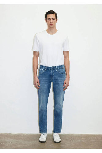 Resim Mavi Regular Straight Erkek Jean Pantolon M0037884333 Martın