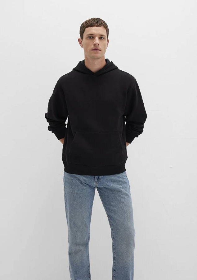 Resim Mavi Kapüşonlu Erkek Sweatshirt M0S10275-900