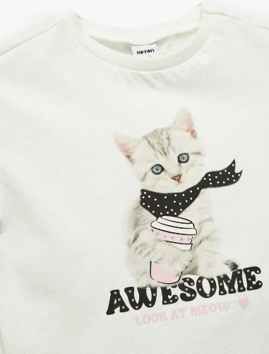 Resim Koton Kız Bebek T-shirt 5SMG10148AK