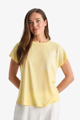 Resim Defacto Kadın T-shirt F2775AX/YL115
