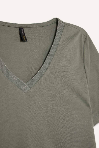 Resim Defacto Kadın Kısa Kol T-shirt K5057AZGN1102