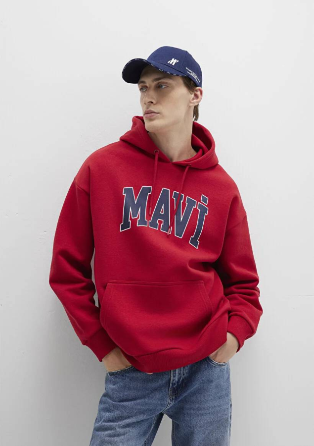 Resim Mavi Baskılı Erkek Sweat M067149-70464