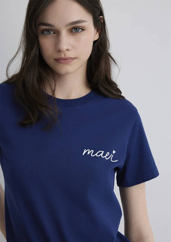 Resim Mavi Semi Slim Kadın  T-shirt M1612962-70722