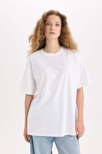 Resim Defacto Kadın Kısa Kol T-shirt V4136AZ/WT34