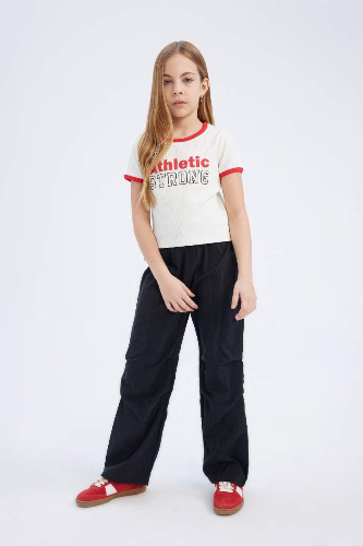 Resim Defacto Kız Çocuk Kısa Kol T-shirt D8542A8ER85