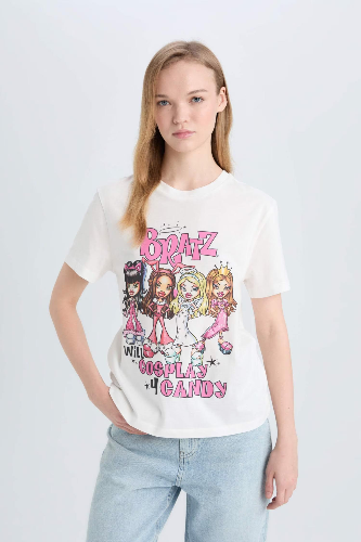 Resim Defacto Kadın Kısa Kol T-shirt D9112AXWT32