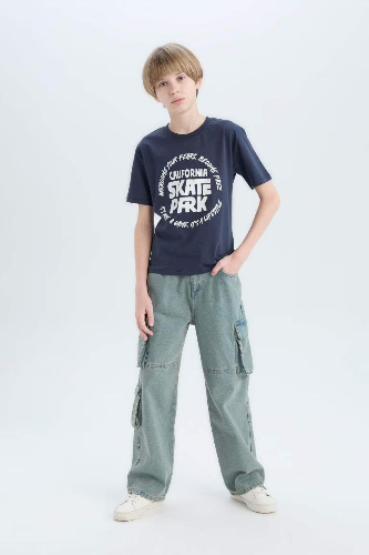 Resim Defacto Erkek Çocuk Kısa Kol T-shirt D9261A8NV125