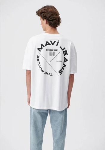 Resim Mavi Jeans Baskılı Erkek T-Shirt M0611719-620