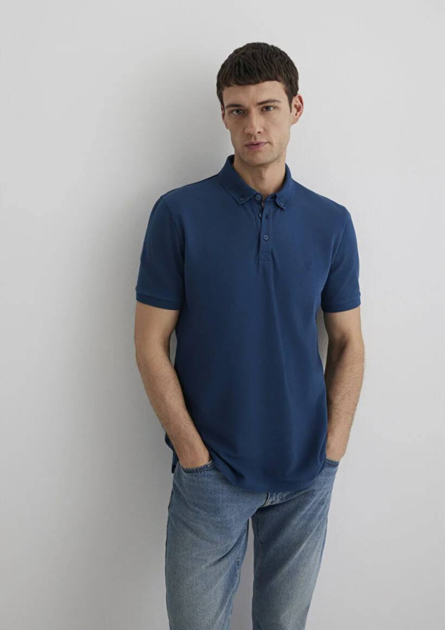 Resim Mavi Polo Erkek T-Shirt M063247-80705